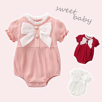 China XH Girls Rompers Summer Kids Clothing Toddler Breathable Baby Vintage Casual Bubble Ruffles Kids Clothing XH Girls Rompers for sale