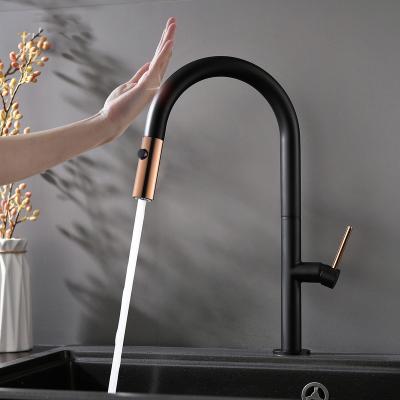 China Smart Touchless Luxury Kitchen Faucet Mixer Tap Sense Sink Faucets Kitchen Senaor Pull-Down Faucet for sale