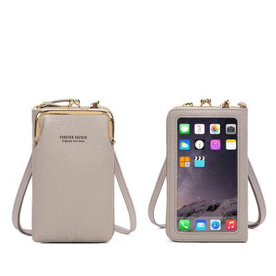 China New mobile phone shockproof transparent bag multifunctional vertical bag wholesale shockproof large capacity small for sale