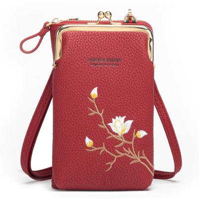 China Business Style Women Waterproof Wallet With Strap Small Leather Shoulder Phone Bags for sale