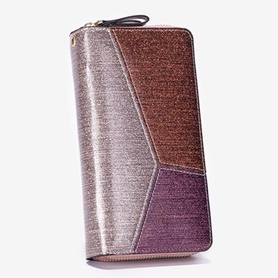 China The new waterproof luxury shiny wallet multifunctional leather wallet zippered long women's purse purse for sale