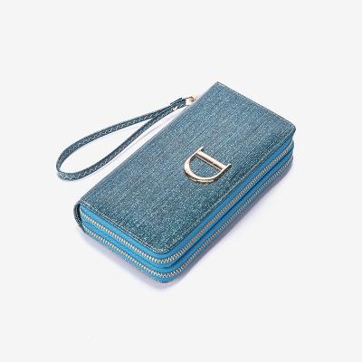 China Factory Waterproof Cheap Wallet Woman Solid Color Large Capacity Credit Card Holder Luxury Wallet for sale