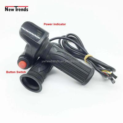 China Electric Bike Tricyle Throttle Twist Throttle Switch and Power Indicator 24V36V48V with Button Switch and Power Indicator for sale