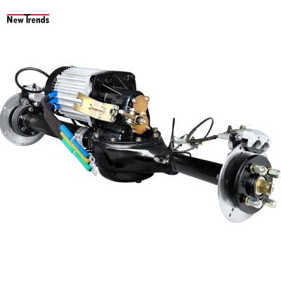 China 3000 W 60V 72V Motor Drip Proof Brushless Differential Disc Brake Rear Axle Assembly For Big Electric Cars Conversion for sale