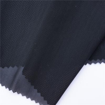 China Shiny Polyester Spandex Different Types Wicking Fabric Roll Elastane Blend Resin Elastic Mesh for sale