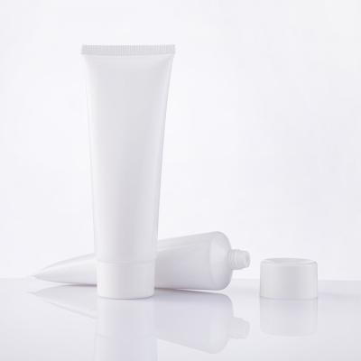 China Small Size 5ml Glossy White Stock Cosmetic Item Soft Sample Tube With Plastic Screw Lid for sale