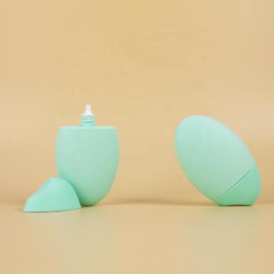 China 60ml Egg Shape Cosmetic HDPE Soft Touch Hand Cream Bottle Sunscreen Cream Tubes Bottle for sale