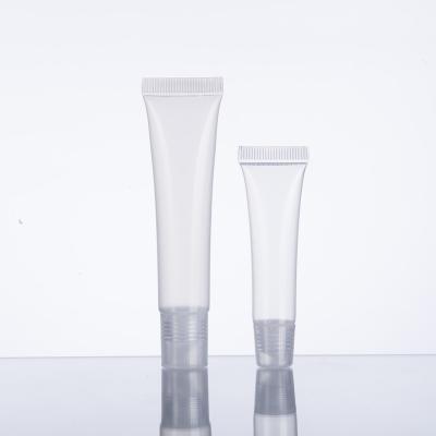 China Eco-Friendly Empty Clear Soft Tube Lip Balm Tube Lip Gloss Cosmetics Stock Cosmetics Packaging 8ml 15ml for sale