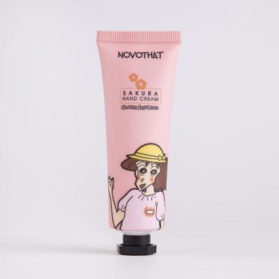 China Cosmetics Mini Black Screw Cap 40ml Matte Pink Sakula Hand Cream Aluminum Tube for sale