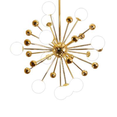 China Art Ball Chandelier Glass White Base Factory Sale Design Contemporary Kitchen Chandelier Gold Ball Chandelier for sale