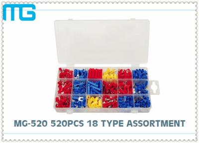 China MG - 520 18 Types Terminal Assortment Kit SV BV Red Blue Yellow 520 pcs OEM / DEM for sale