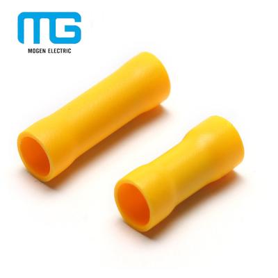 China Yellow PVC Insulated Wire Butt Connectors / Electrical Crimp Terminal Connectors zu verkaufen