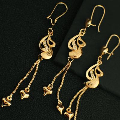 China Fashionable new Africa design dangling jewelry earing gold plated awesome gold plated drop earrings earrings seller china jewelry for sale