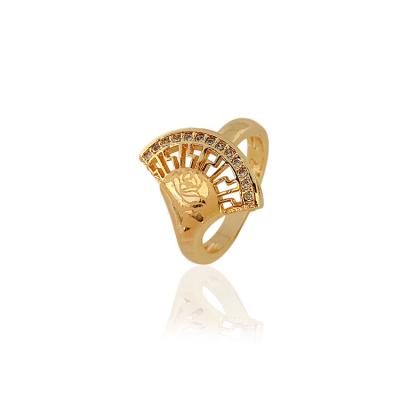 China New Fashion Trendy Fashion Ring Women Gold Plated 24k Gold Plated Rings Zircon Ring for sale