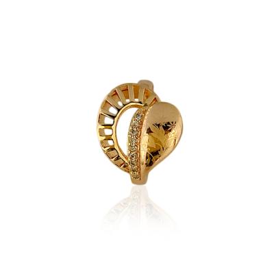 China TRENDY Women's New Trend Fashion Ring 24k Gold Plated Inlaid Zircon Laser Engraving for sale