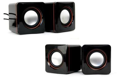 China Black USB Mini Computer Speakers , Square 4 Ohm Laptop Computer Speakers for sale