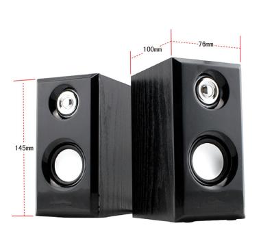 China Black Unique Wooden Computer Speakers , Desktop Computer Subwoofer Speakers for sale