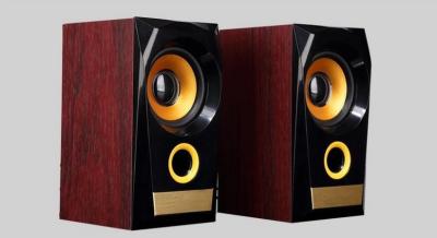 China 10 Watt 4 Ohm Wooden Computer Speakers USB Powered With Subwoofer for sale