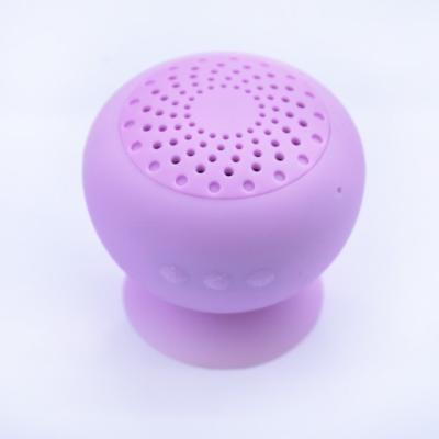 China Silicone Mushroom Waterproof Wireless Bluetooth Speakers Battery With Sucker for sale