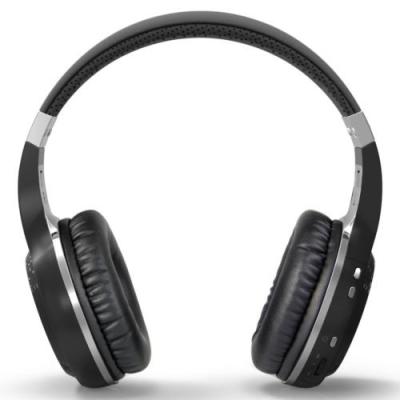 China Stretchable Bluetooth Over Ear Wireless Headphones Echo Cancelling Black for sale