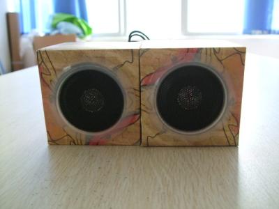 China Foldable Cardboard Cube Mini Computer Speakers , Notebook Passive Computer Speakers for sale