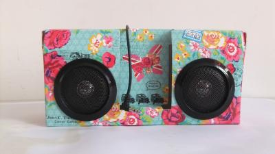 China Fashionable Compact Passive Computer Speakers Foldable Paper Radio Design for sale