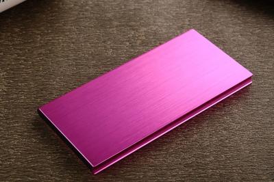 China Ultra Thin 12000mAh Portable Power Bank , Metal Double USB Power Pack for sale