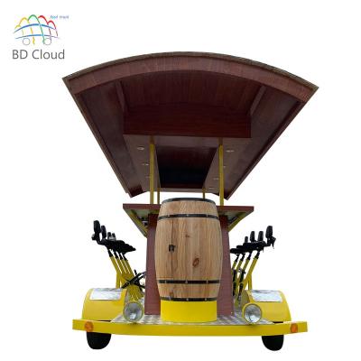 China Aluminum Alloy BD Cloud Pedal Bus Electric Beer Bike for sale