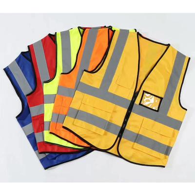 China Custom Wholesale Roadway Safety Clothing Safety High Brightness Reflective Vest With Logo for sale