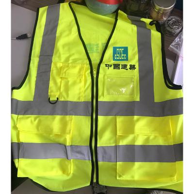 China Wholesale Custom Pavement Safety Reflective Vest For Construction Safety Vest Security Warning Vest With Logo for sale