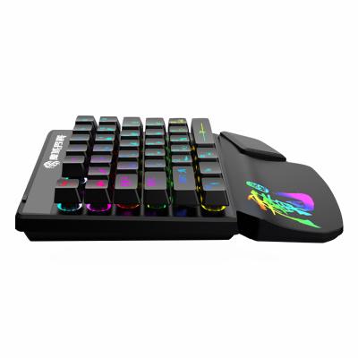 China Palm Sit One-Handed Game Keyboard and Mouse 35 Keys Mobile Phone Game Mechanical Controller For PUBG for sale