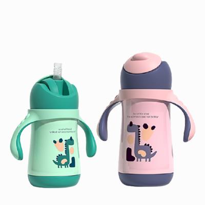 China BPA Free Custom Wholesale 304 Stainless Steel Training Cups 360ml Cute Baby Insulation Sippy Cup for sale