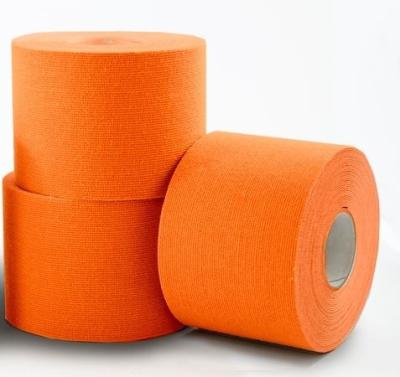 China Classic Kinesiology Tape 5cm x 5m Orange color CE Certificated Custom Logo Printed for sale