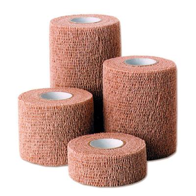 China Tattoo coflex self-adhesive bandage anti-slip bandage skin color in custom size for sale