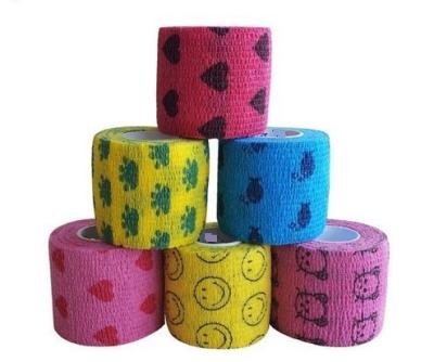 China Custom Printed  coflex self-adhesive bandage horse wrap bandage 5cm x 4.5m for sale