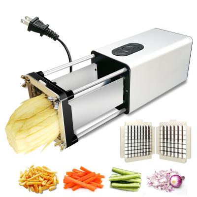 China Best Selling Viable Vegetable Potato Chips Cutting Machine Chopper High Quality Electric French Frying Cutter Food Cutter Machine for sale