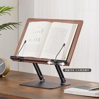 China High Quality Durable Wooden Shelf Multi-Functional Reading Shelf Bookends Wooden Reading Rack for Reading Books Art Bookshelf for sale