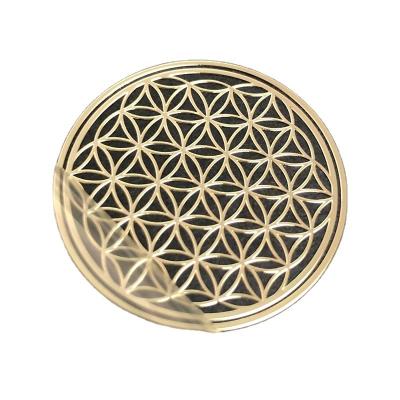 China Golden Seed Of Life Sticker Brand Protective Energy Golden Sticker, Classic Circular Sacred Geometry Mobile Phone Sticker for sale