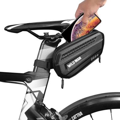 China ES7 MAN ES7 Mini Rear Bike Saddle Bag Rainproof WILD Portable Reflective Bike Seatpost EVA Cycling Bike Bicycle Bag MTB Access Bag for sale