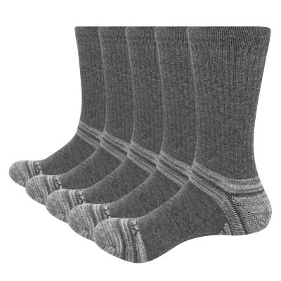 China YUEDGE Breathable 5 Pairs Men's Winter Warm Combed Cotton Cushion Breathable Crew Hiking Socks for sale