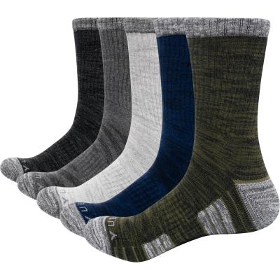 China YUEDGE Men's Breathable Cushion Increasing Socks Reinforced Unique Thick Winter Crew Warm Thermal Casual Socks For Men (5 Pairs/Packs) for sale