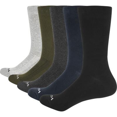 China YUEDGE Men Crew Comfortable Breathable QUICK DRY Cotton Business Casual Dress Socks (5 Pairs/Pack) for sale