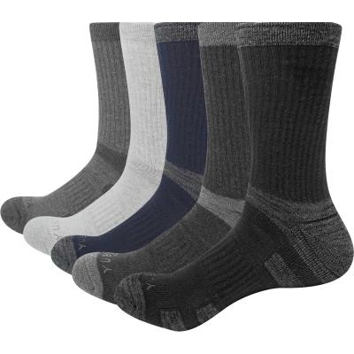 China YUEDGE Brand Breathable Mens Relief Cushion Breathable Crew Socks For Men 5 Pairs EU 38-45 for sale