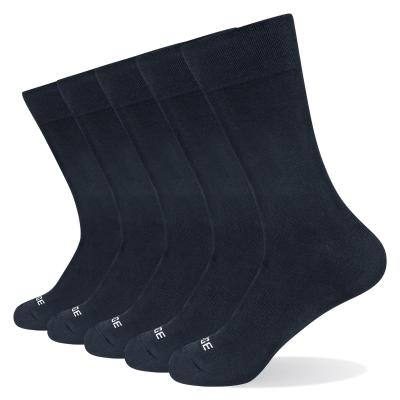 China Plain Antibacterial Bamboo Thin Lightweight Solid Crew Men Socks for sale