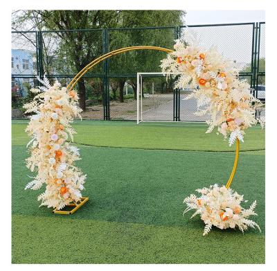 China Wholesale Modern Iron Arch Backdrop Flower Stand Wedding Centerpiece Wedding Decoration for sale