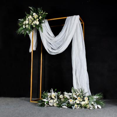 China 2.0*1.2*0.5m Iron 3D Square Rack View Flower Balloon Stand Shelf For Wedding Backdrop Party Decoration for sale