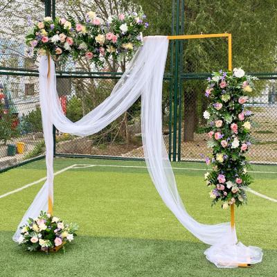 China Durable Hot Sale Iron Arch Backdrop Wedding Decoration Square Flower Stand Arch Party Supplies for sale