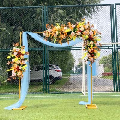 China Wedding Art Flower Iron Arch Stand Hot Sale Square Arch Backdrop For Wedding Centerpieces for sale