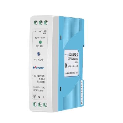 China MINI MDR-20 5V 12v 15V 24v 20W single output din rail switch power supply for sale