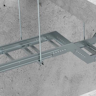 중국 방화 방지 스틸 케이블 사다리 트레이 벽에 장착 된 설치 기상 유연한 굽기 및 티 판매용